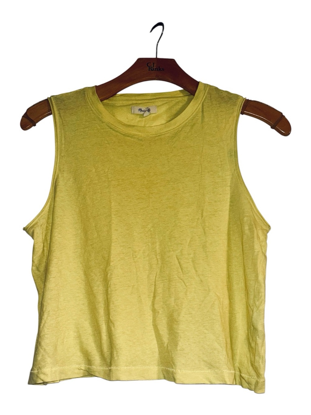 Madewell Soft Yellow Sleeveless Tank